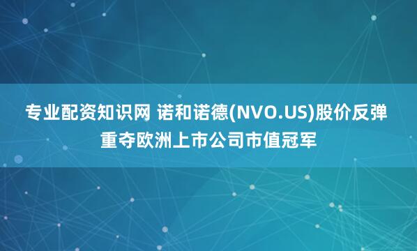 专业配资知识网 诺和诺德(NVO.US)股价反弹 重夺欧洲上市公司市值冠军
