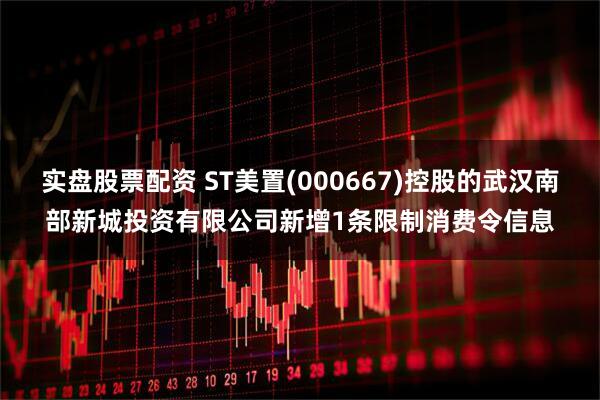 实盘股票配资 ST美置(000667)控股的武汉南部新城投资有限公司新增1条限制消费令信息
