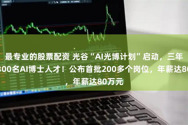 最专业的股票配资 光谷“AI光博计划”启动，三年引育300名AI博士人才！公布首批200多个岗位，年薪达80万元